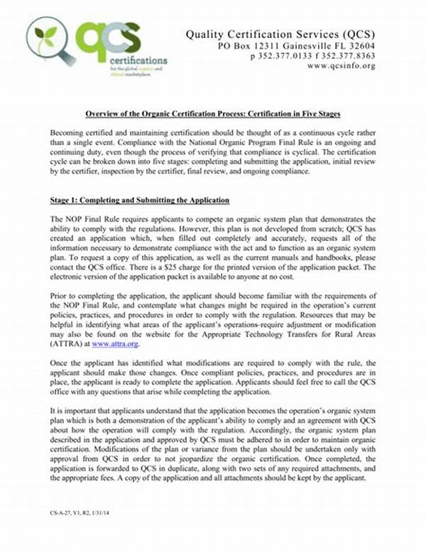 Organic Certification Process Overview