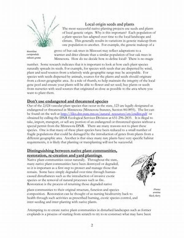 Native Plant Reintroduction In Croplands