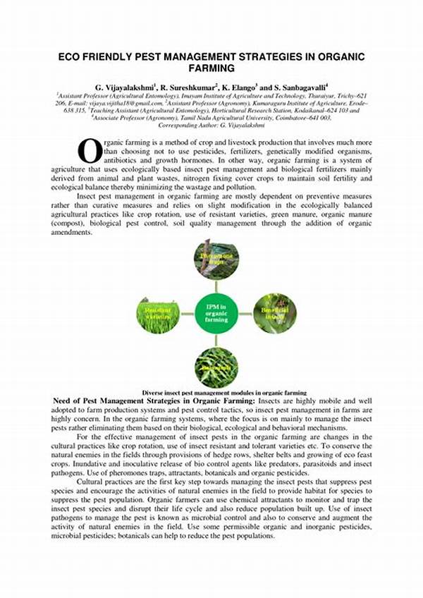 Organic Farming Pest Management Strategies