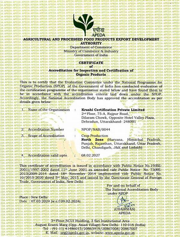 Accreditation Criteria For Certified Organic Farms