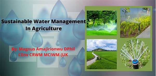 Integrating Water Management In Agriculture