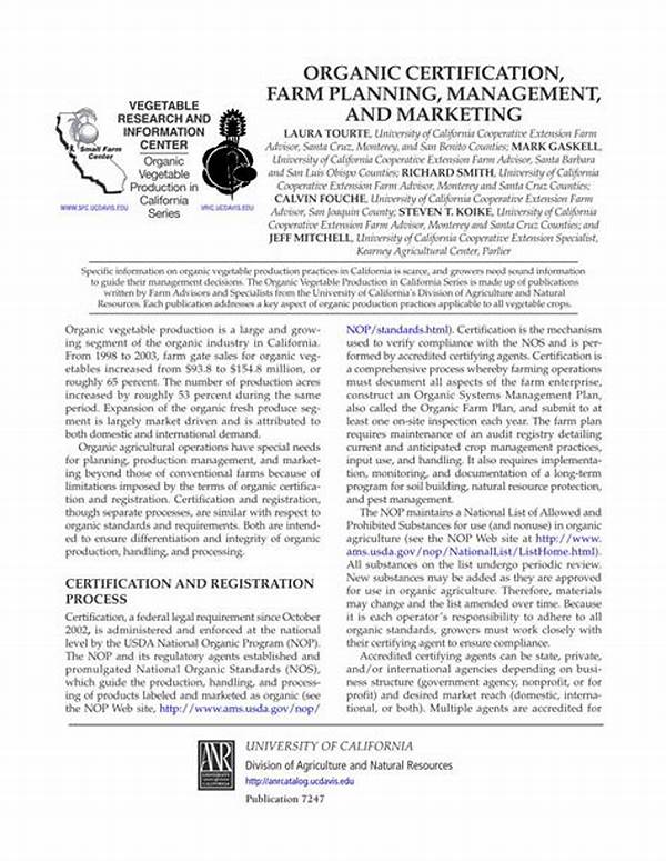 List Of Documents For Organic Certification