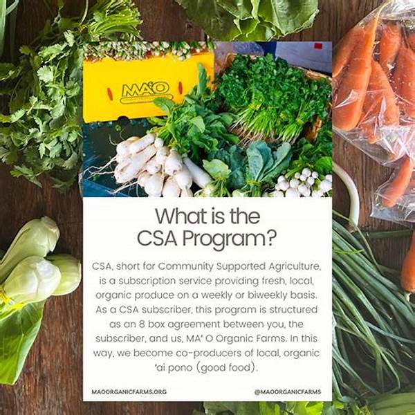 Organic Farm-based Csa Subscription Programs