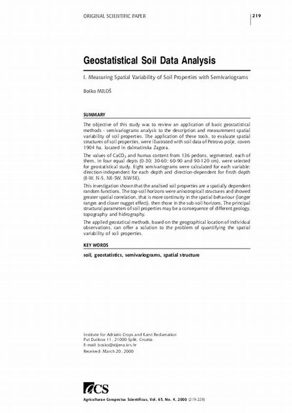 Geostatistical Methods For Soil Data