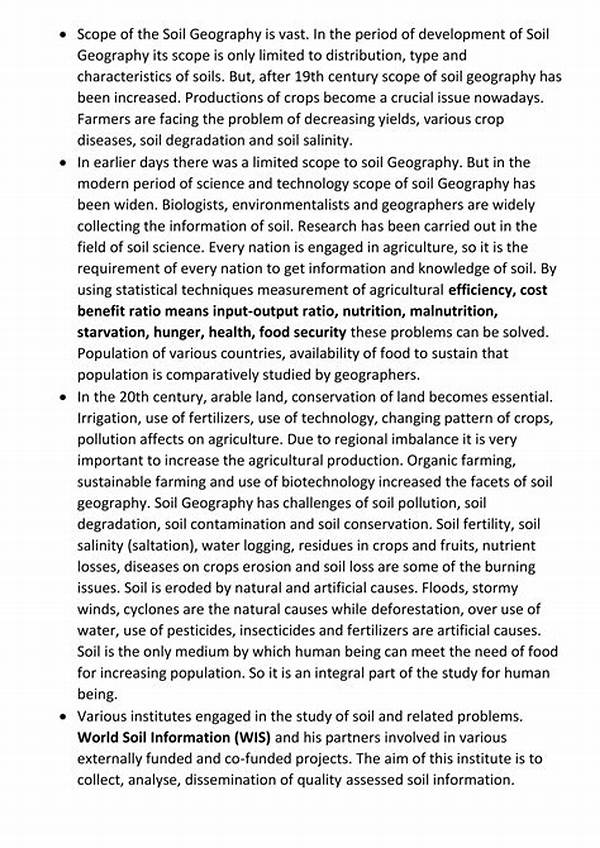 Dissemination Of Soil Geography Knowledge