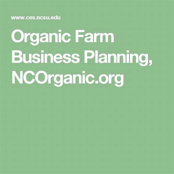 Organic Farm Business Planning Process