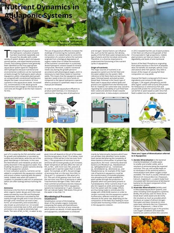 Aquaponic Ecosystems Nutrient Dynamics