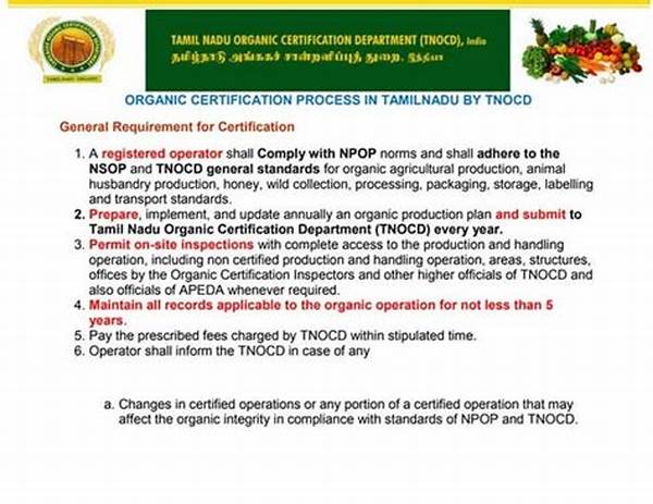Organic Certification Application Documentation Needed